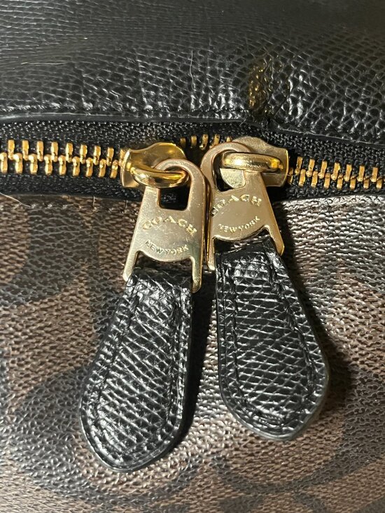 Coach Charlie Backpack Signature Brown Black Canvas Leather Trim main image 13